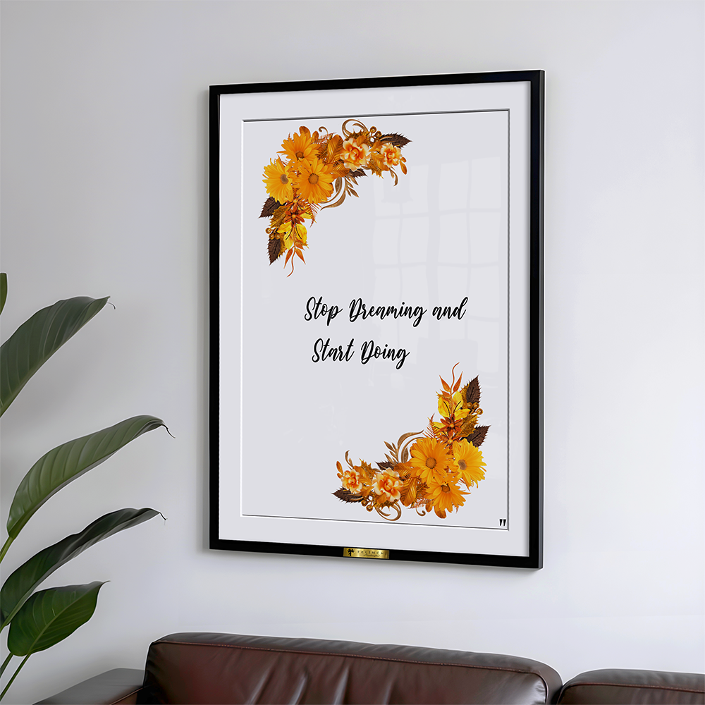 Bloom Into Action Personalized Quote Art - Telinchi