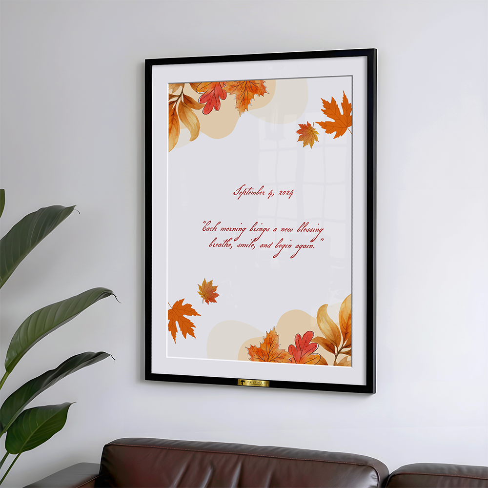 Autumn Wishes Personalized Quote Art - Telinchi