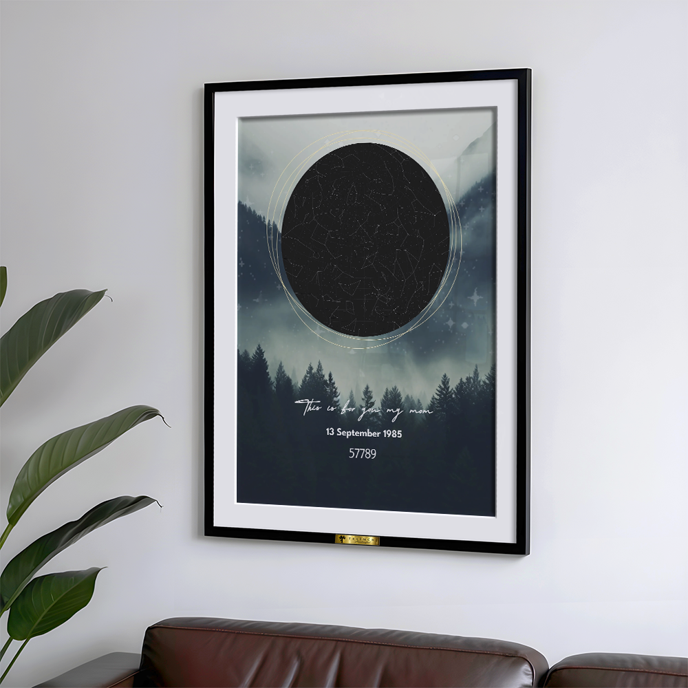 Forest Glow Personalize Star Map