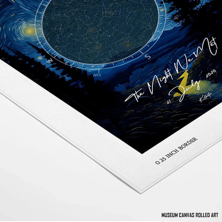 Starry Night Custom Star Map - Telinchi