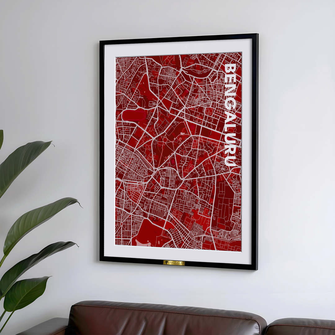 Redefined Streets – Custom City Map Art - Telinchi