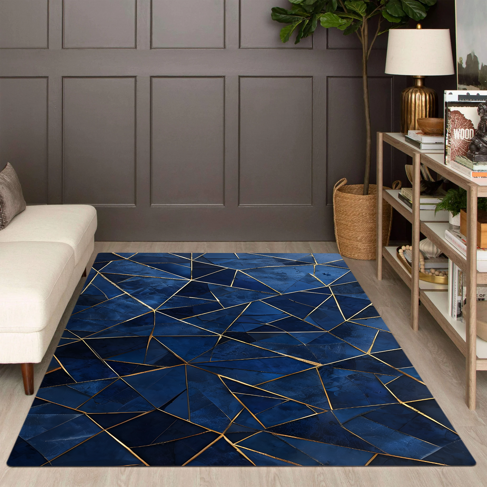 DARK ABSTRACT DIGIRAL PRINT CARPET - Telinchi