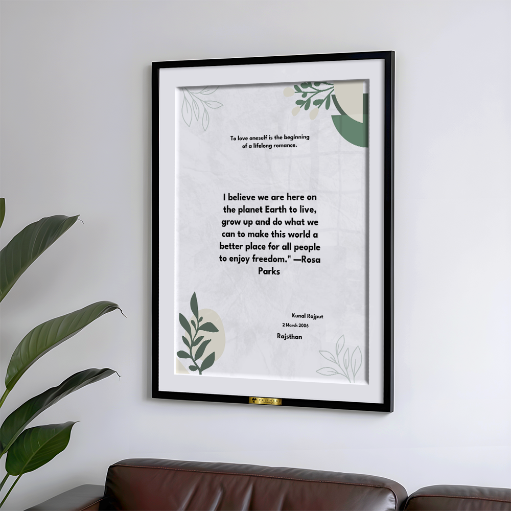 Endless Gratitude Custom Letter Art