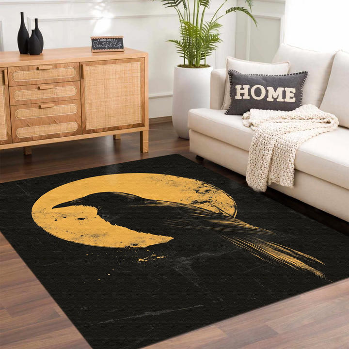 Shadowed Crow in Moonlight