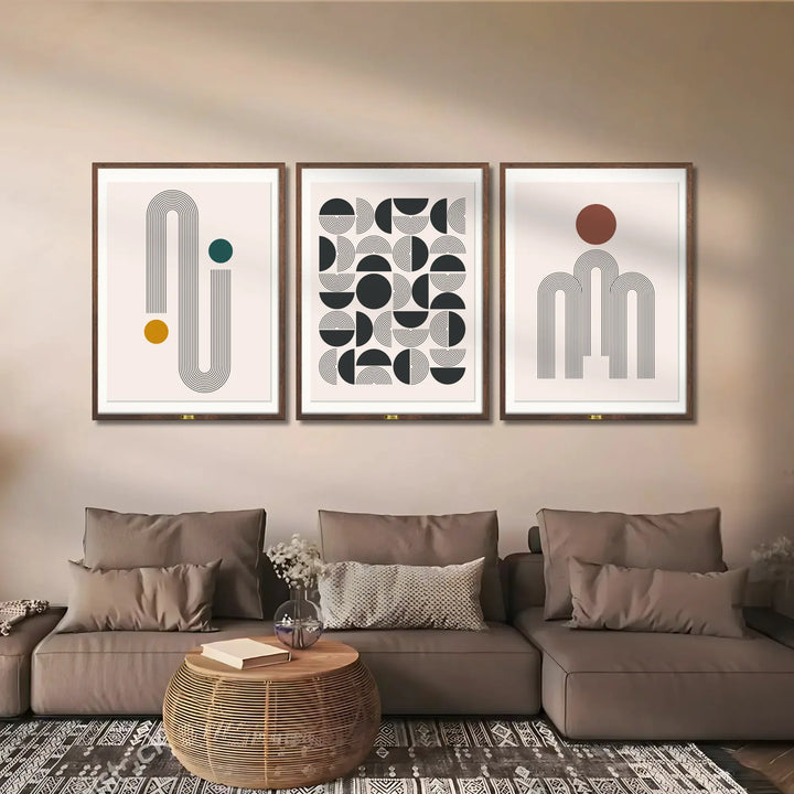 Abstract and Minimalism Wall Set of 3
