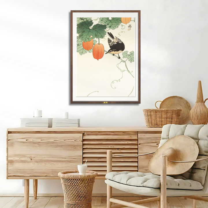 Bird and Gourds by Ohara Koson