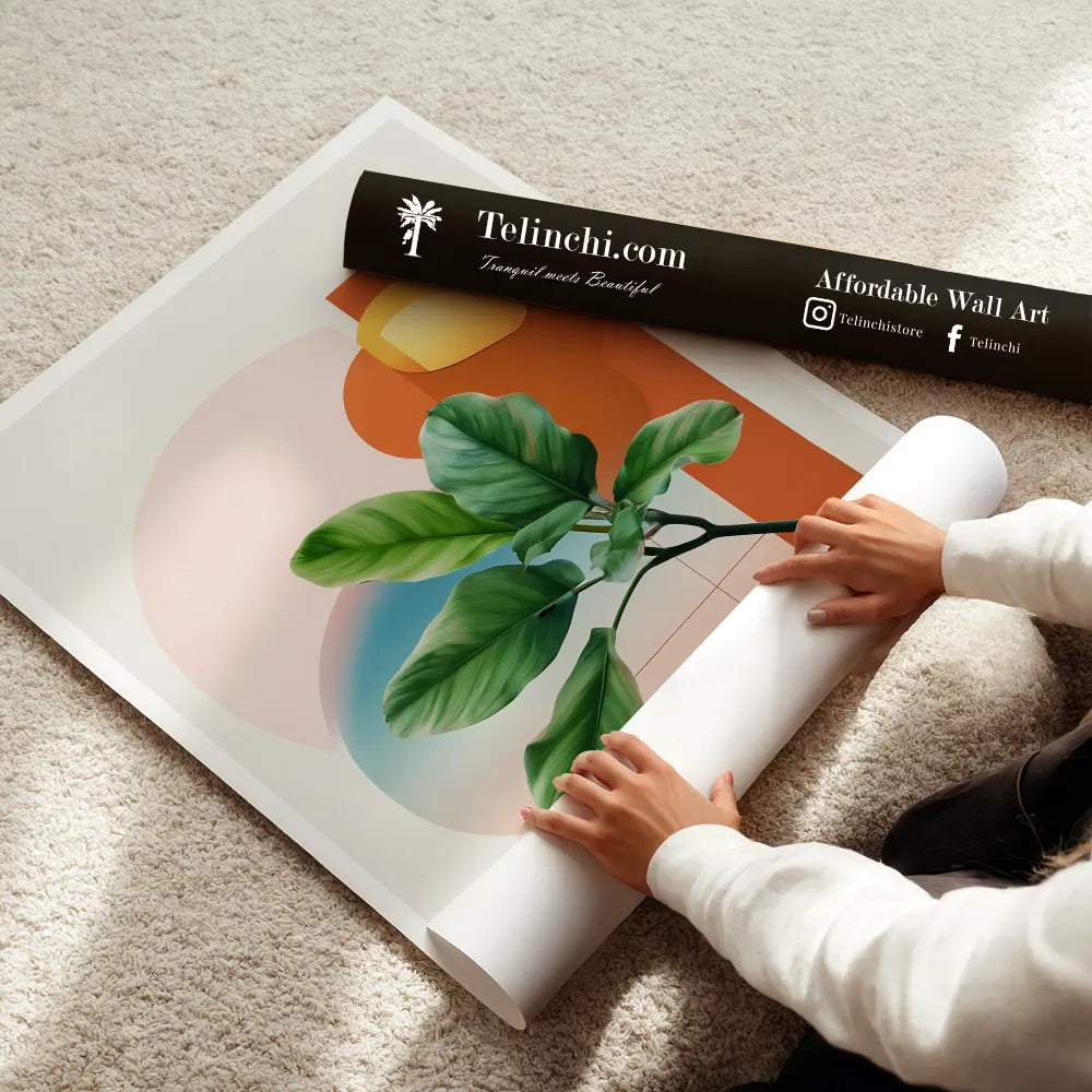 Botanical Leaf Abstract Wall Art