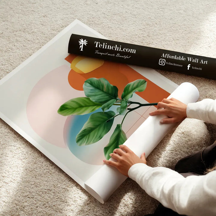 Botanical Leaf Abstract Wall Art