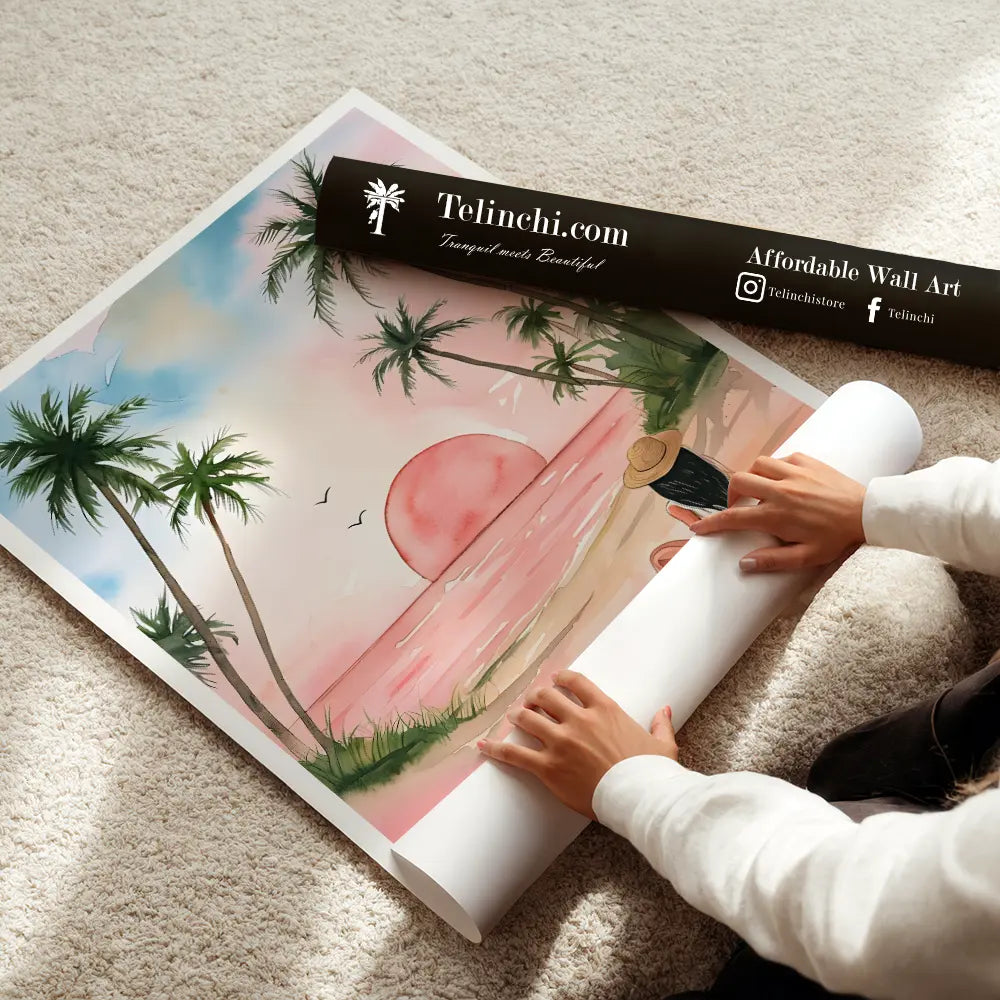 Woman Relaxing on a Tropical Beach