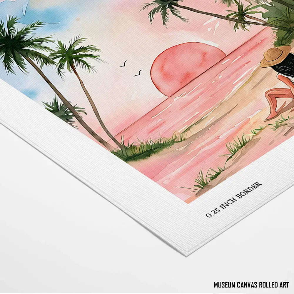 Woman Relaxing on a Tropical Beach