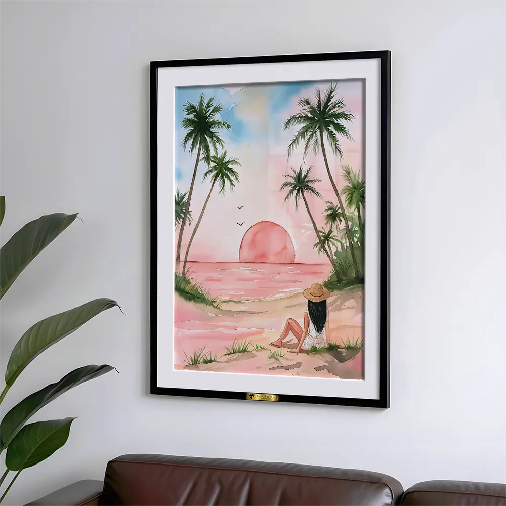Woman Relaxing on a Tropical Beach