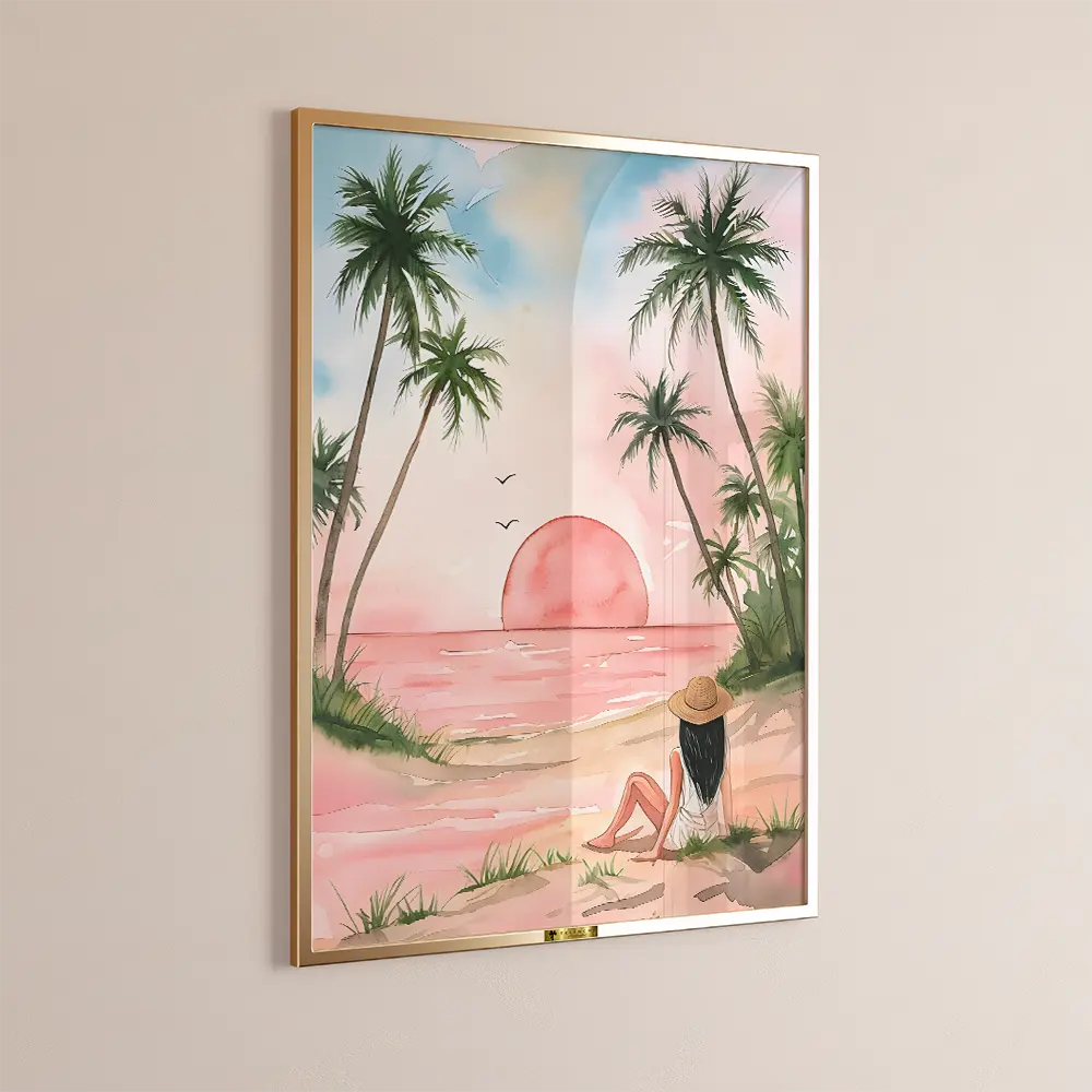 Woman Relaxing on a Tropical Beach