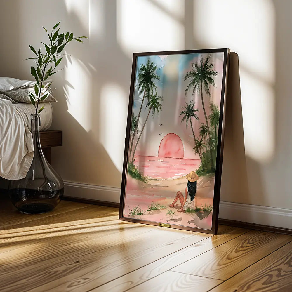 Woman Relaxing on a Tropical Beach