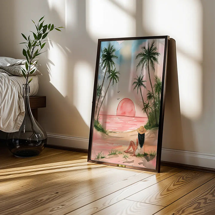 Woman Relaxing on a Tropical Beach