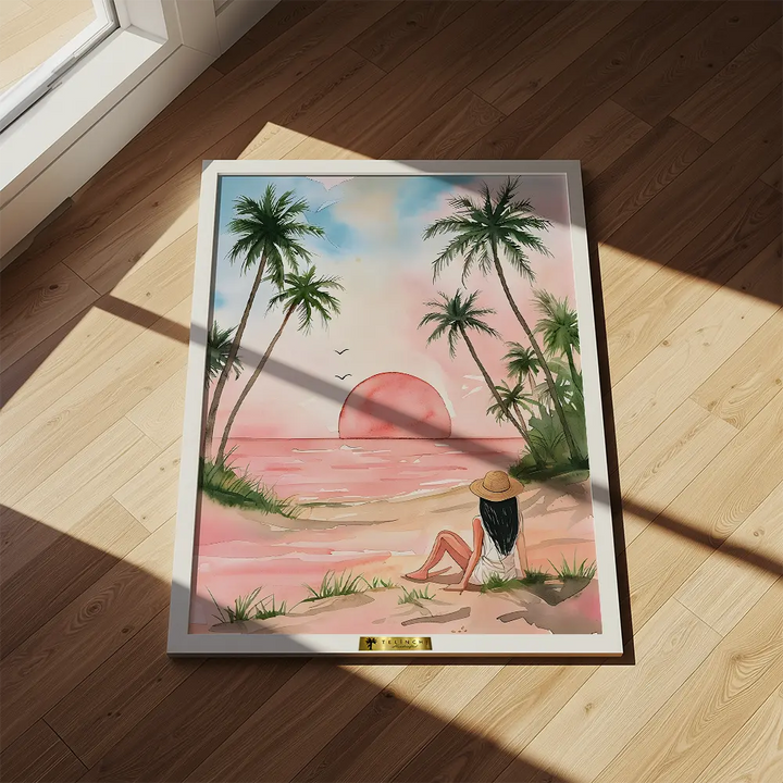 Woman Relaxing on a Tropical Beach