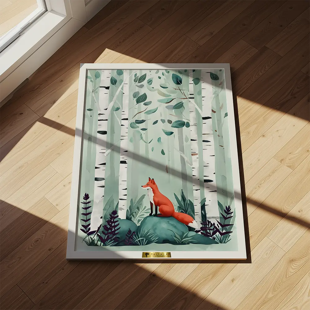 Fox in the Birch Grove