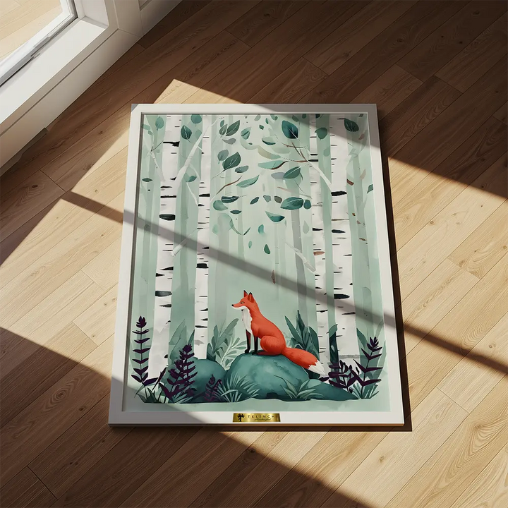 Fox in the Birch Grove