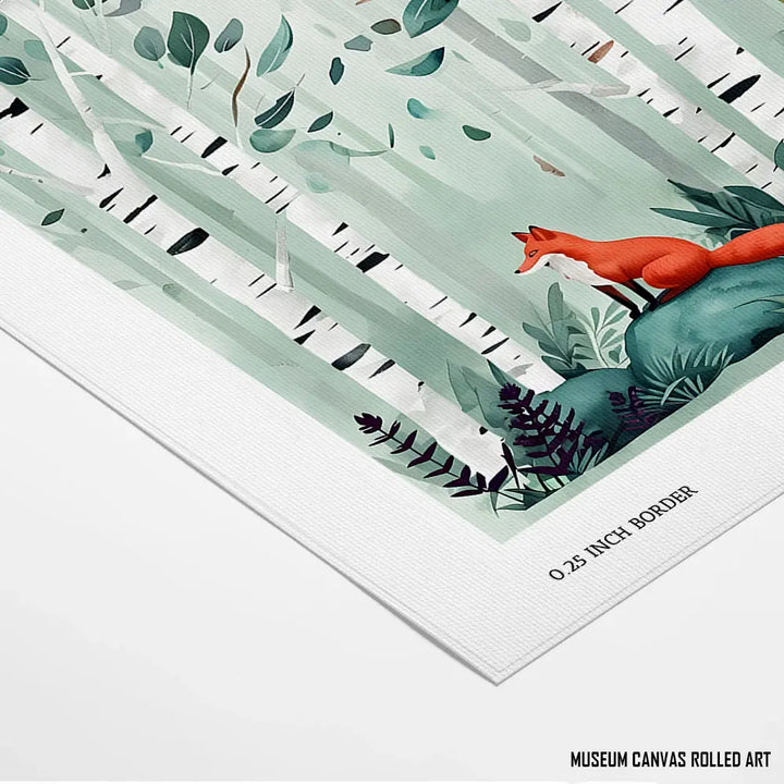 Fox in the Birch Grove