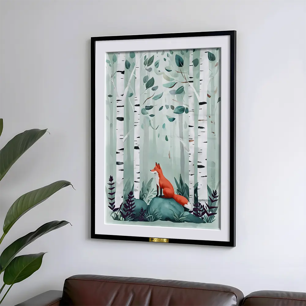 Fox in the Birch Grove