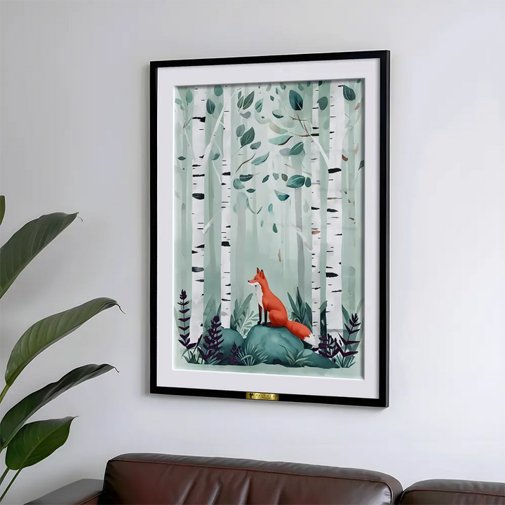 Fox in the Birch Grove