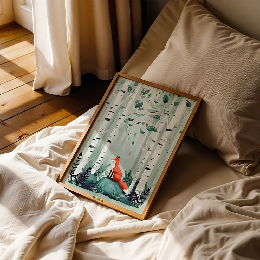 Fox in the Birch Grove