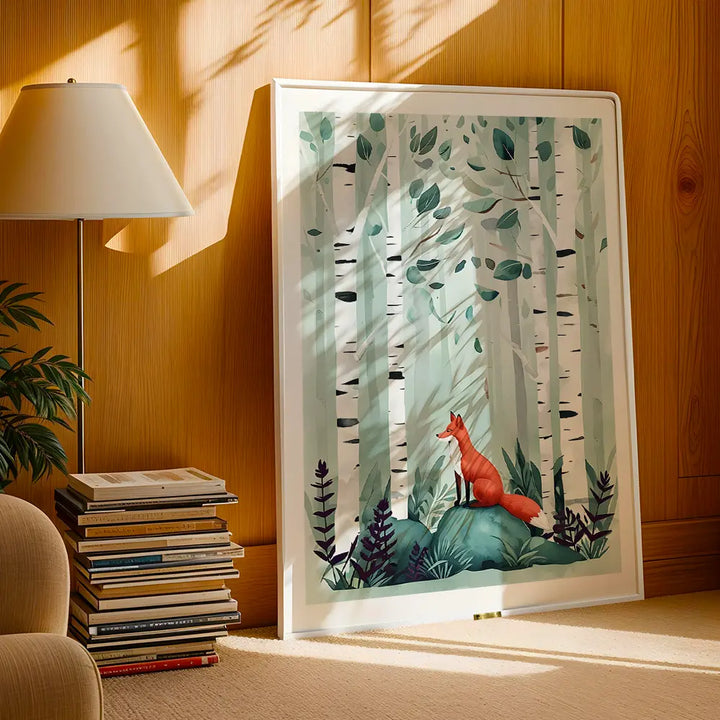 Fox in the Birch Grove