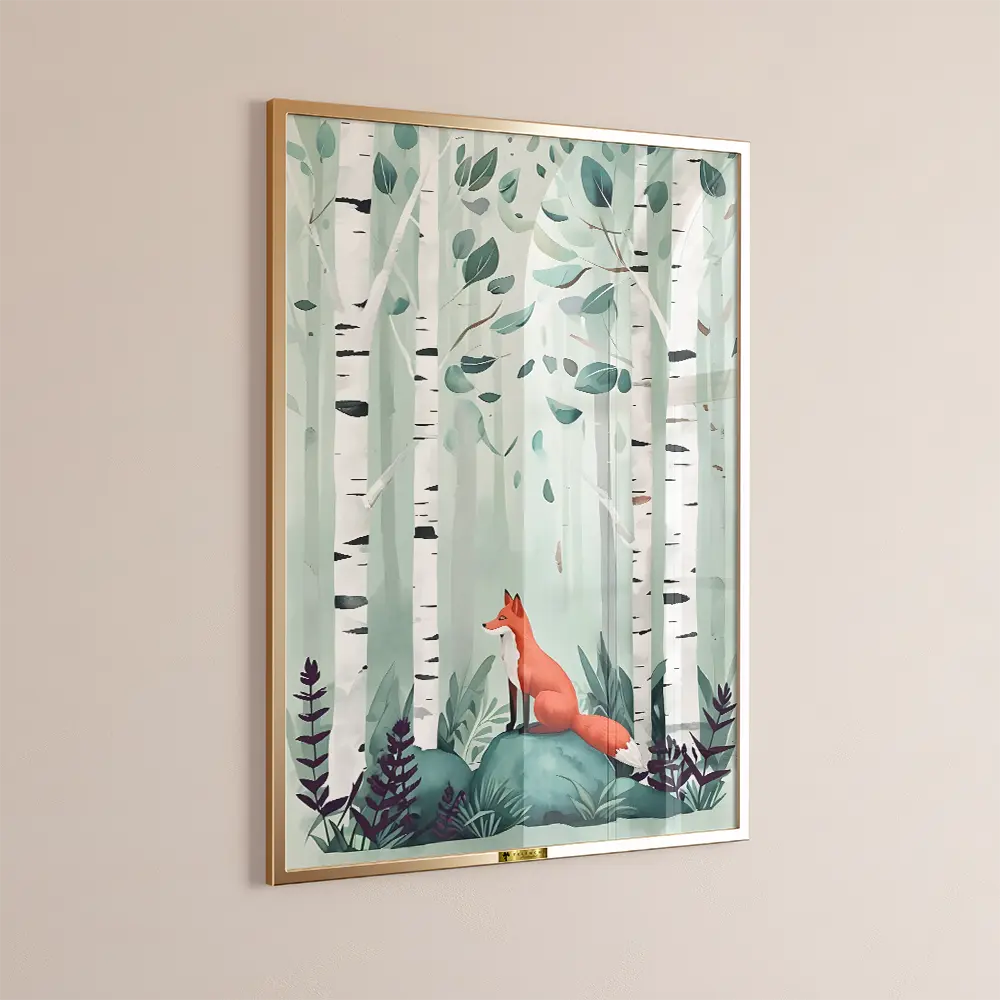 Fox in the Birch Grove