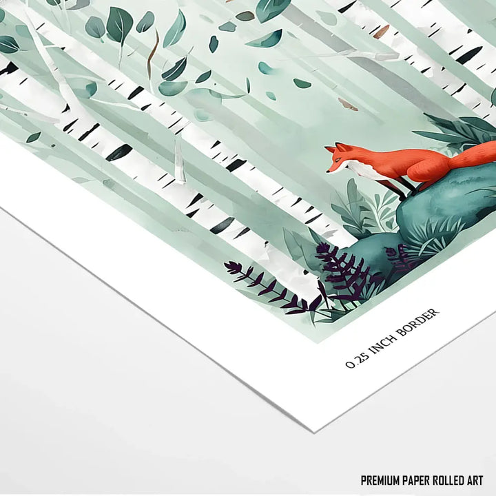Fox in the Birch Grove