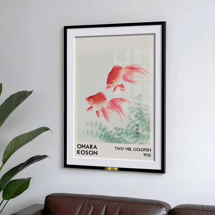 Two Veil Goldfish by Ohara Koson