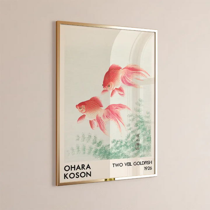 Two Veil Goldfish by Ohara Koson