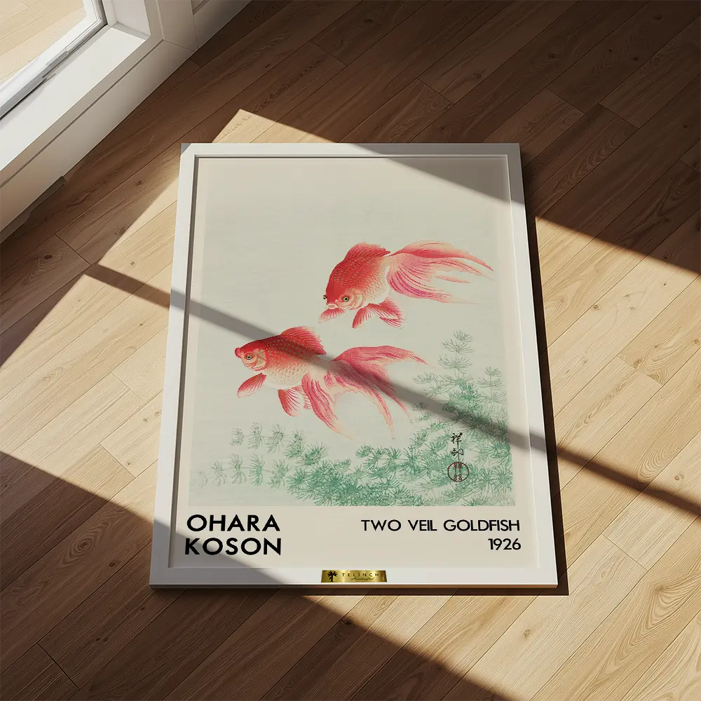 Two Veil Goldfish by Ohara Koson