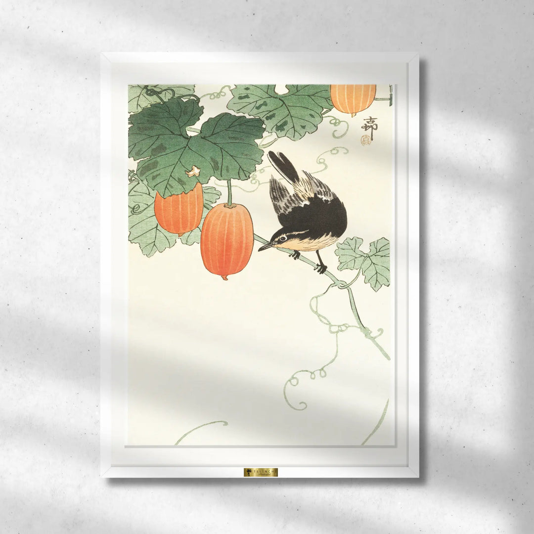 Bird and Gourds by Ohara Koson