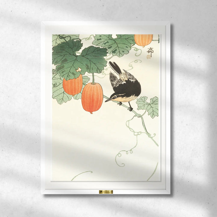 Bird and Gourds by Ohara Koson