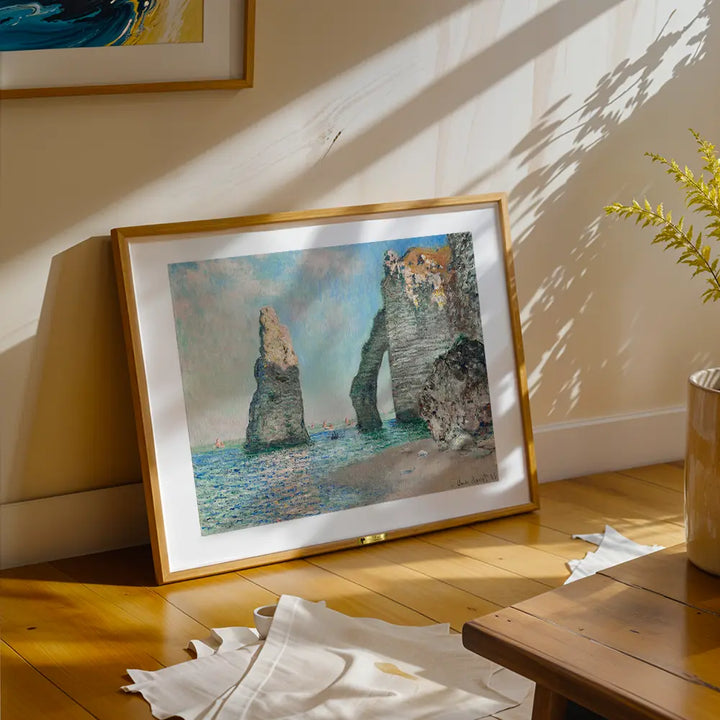 The Cliff by, Claude Monet Painting