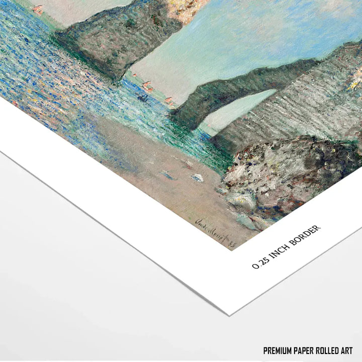The Cliff by, Claude Monet Painting