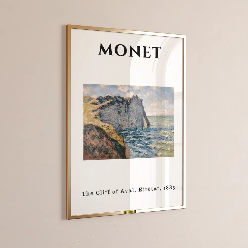 The Cliff of Aval, Claude Monet Popular Painting