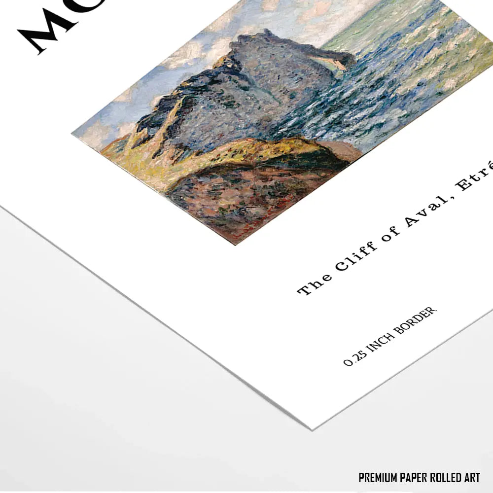 The Cliff of Aval, Claude Monet Popular Painting