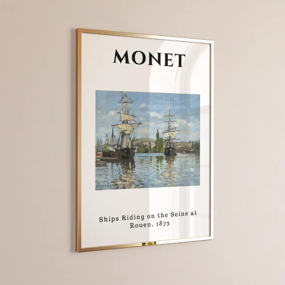 Sailboats by the Seine, Claude Monet Popular Painting