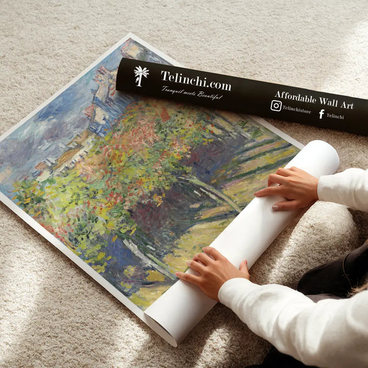 The Lindens of Poissy by, Claude Monet Popular Painting