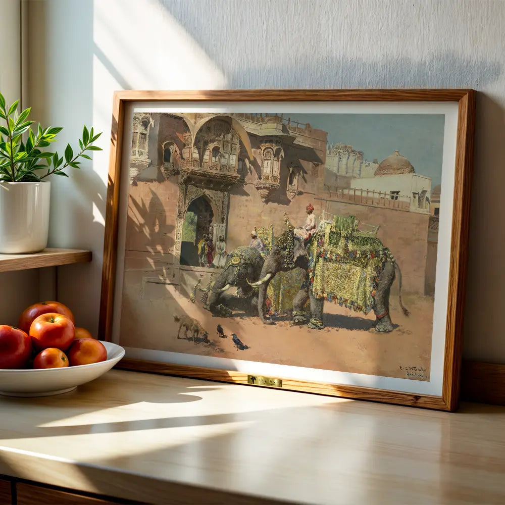 Decorated Elephants in Ceremony