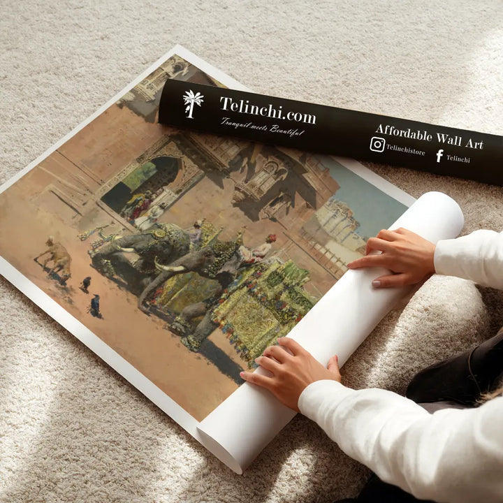 Decorated Elephants in Ceremony