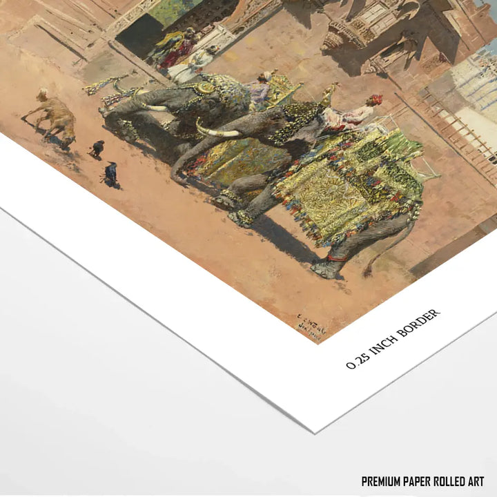 Decorated Elephants in Ceremony