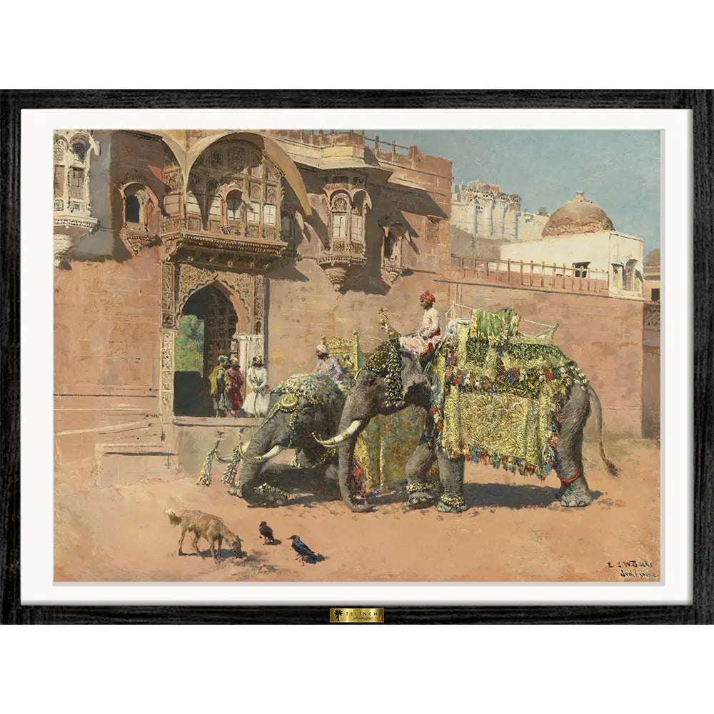 Decorated Elephants in Ceremony