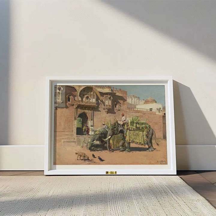 Decorated Elephants in Ceremony