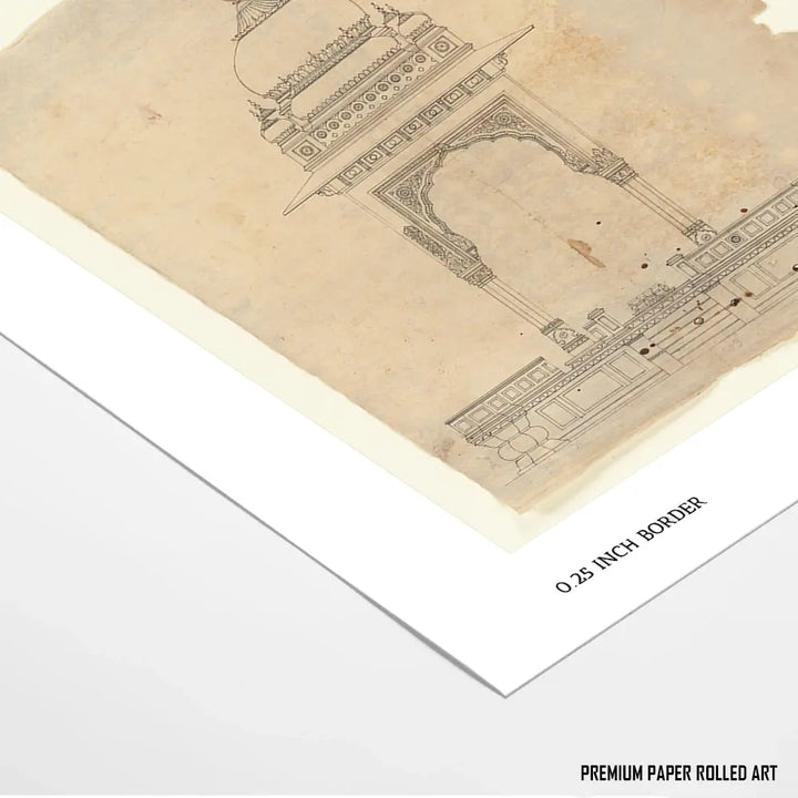 Architectural Drawing of a Domed Pavilion