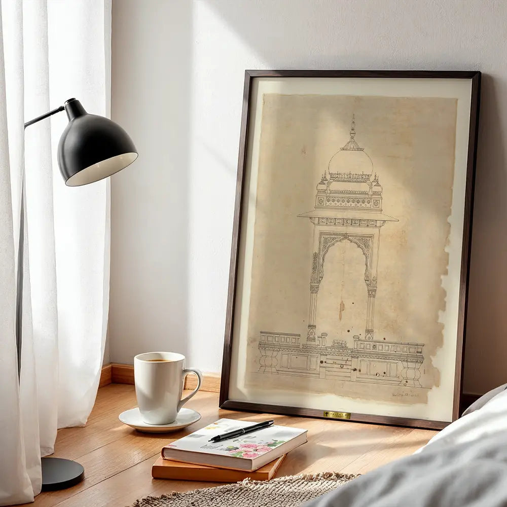 Architectural Drawing of a Domed Pavilion