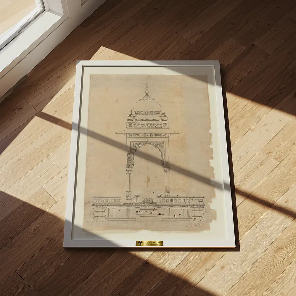 Architectural Drawing of a Domed Pavilion