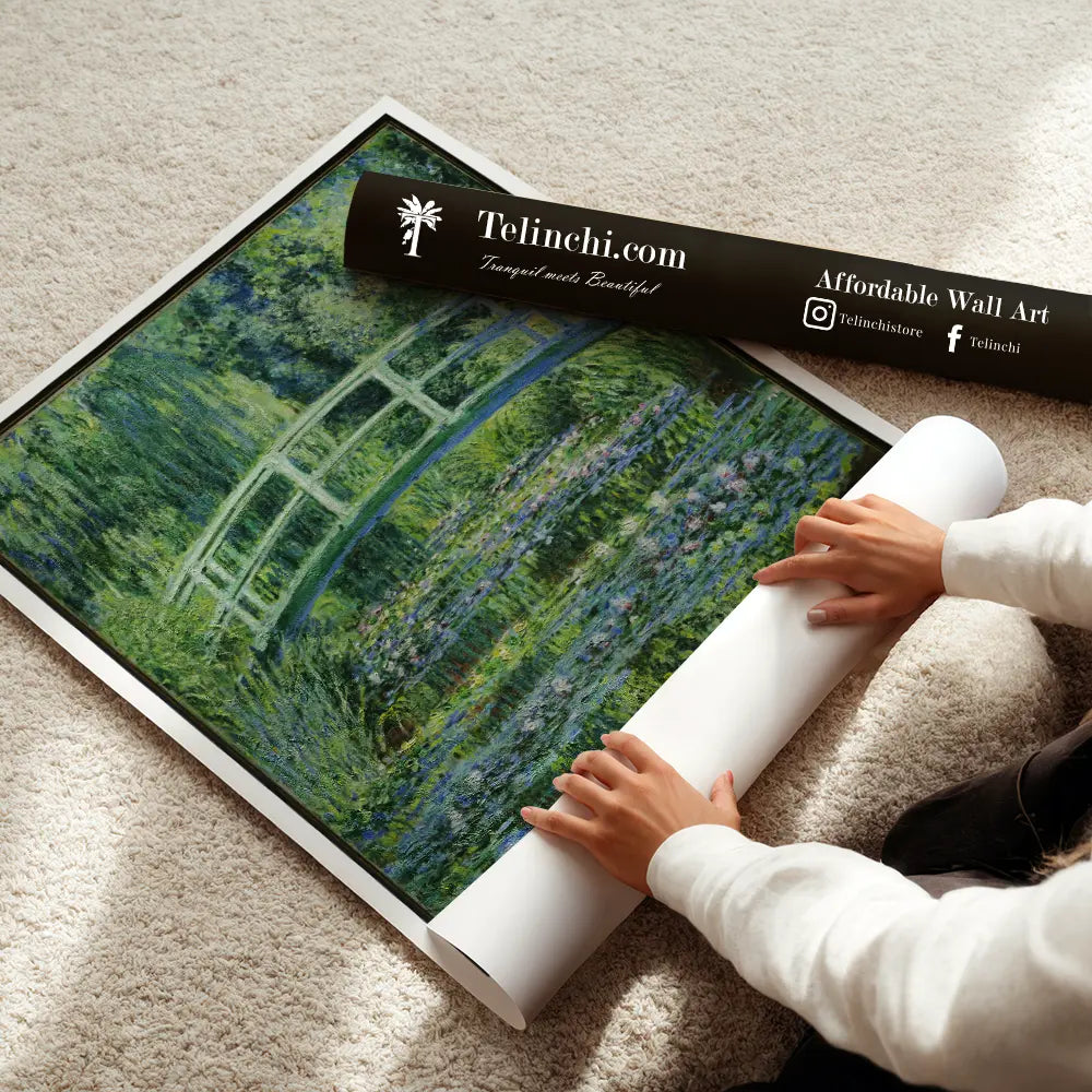 The Japanese Bridge by, Claude Monet Painting