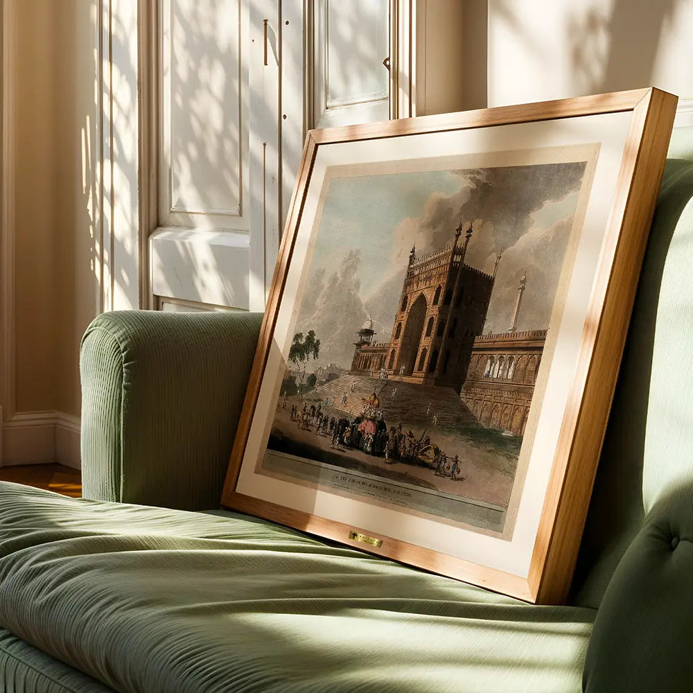 Eastern Gate of the Jummah Musjid at Delhi by Thomas Daniell