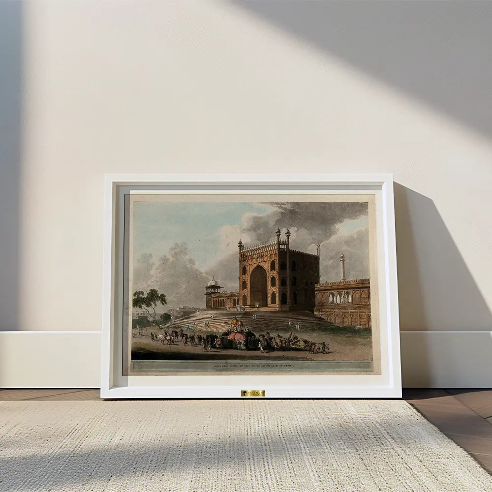 Eastern Gate of the Jummah Musjid at Delhi by Thomas Daniell